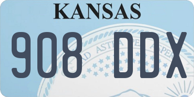 KS license plate 908DDX