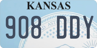 KS license plate 908DDY