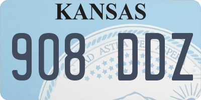KS license plate 908DDZ