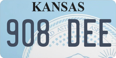 KS license plate 908DEE