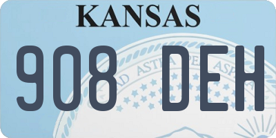 KS license plate 908DEH