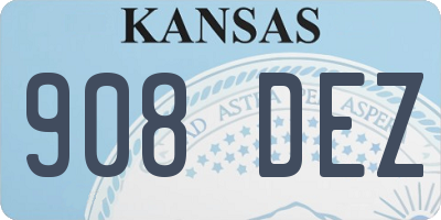 KS license plate 908DEZ