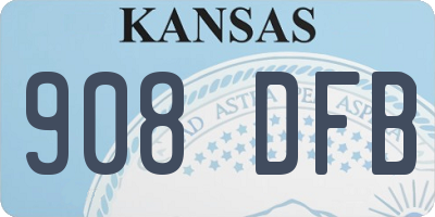 KS license plate 908DFB