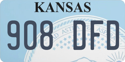 KS license plate 908DFD