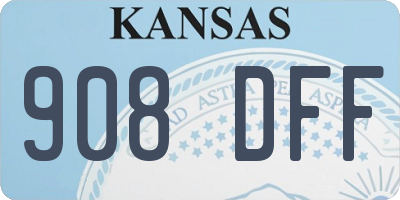 KS license plate 908DFF