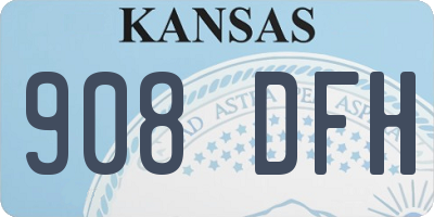 KS license plate 908DFH