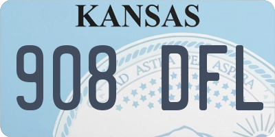 KS license plate 908DFL
