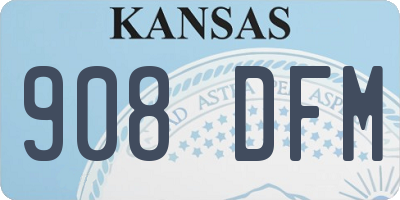 KS license plate 908DFM