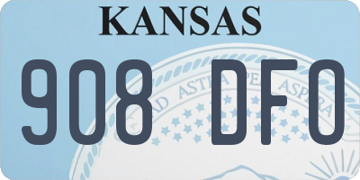 KS license plate 908DFO