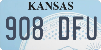 KS license plate 908DFU