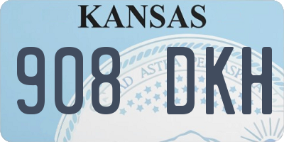 KS license plate 908DKH