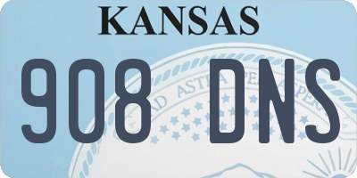 KS license plate 908DNS