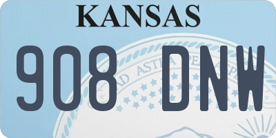 KS license plate 908DNW