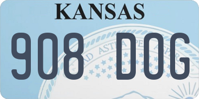 KS license plate 908DOG