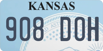 KS license plate 908DOH