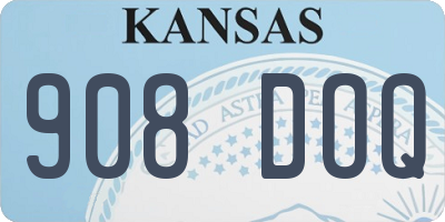 KS license plate 908DOQ