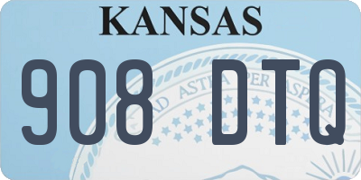 KS license plate 908DTQ