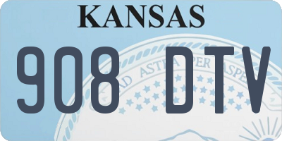 KS license plate 908DTV