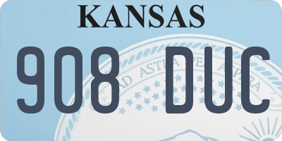 KS license plate 908DUC