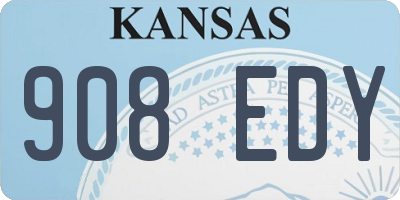 KS license plate 908EDY