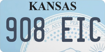 KS license plate 908EIC