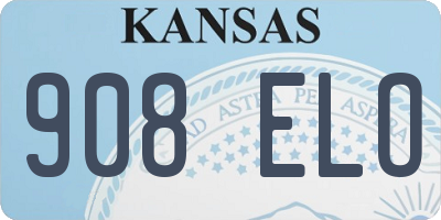 KS license plate 908ELO