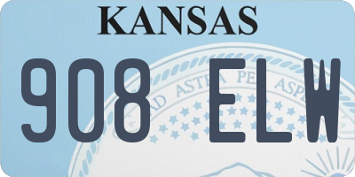 KS license plate 908ELW