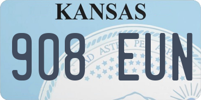 KS license plate 908EUN