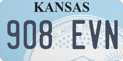 KS license plate 908EVN