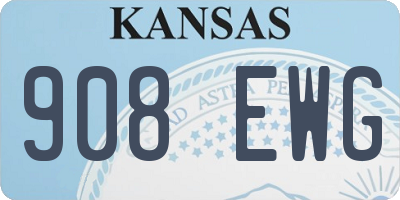 KS license plate 908EWG