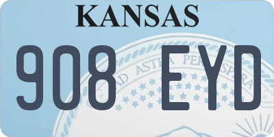 KS license plate 908EYD