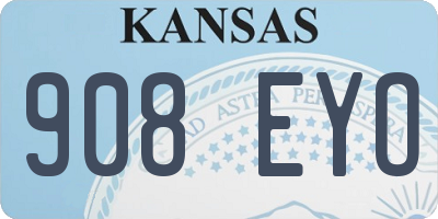 KS license plate 908EYO