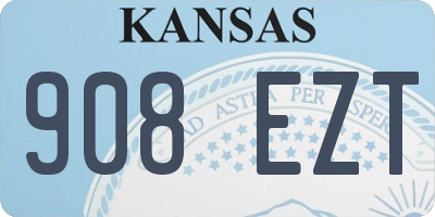 KS license plate 908EZT
