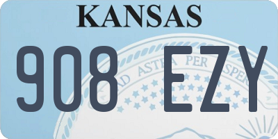 KS license plate 908EZY