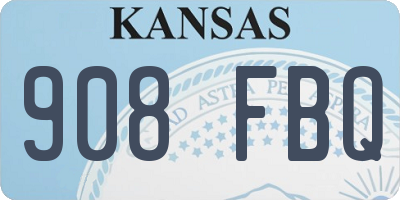 KS license plate 908FBQ