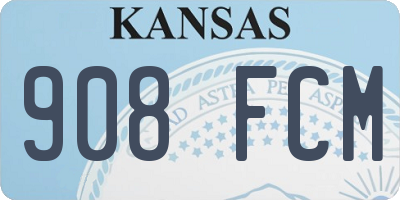 KS license plate 908FCM