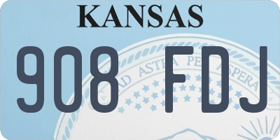 KS license plate 908FDJ