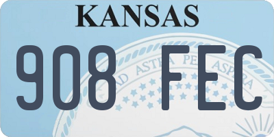 KS license plate 908FEC