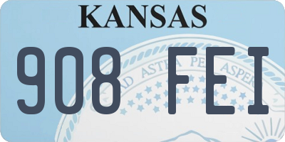 KS license plate 908FEI
