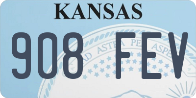 KS license plate 908FEV