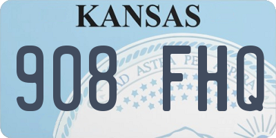KS license plate 908FHQ