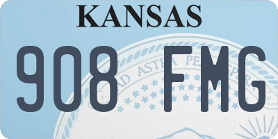 KS license plate 908FMG