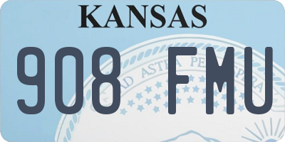 KS license plate 908FMU
