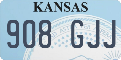 KS license plate 908GJJ