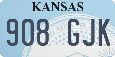 KS license plate 908GJK
