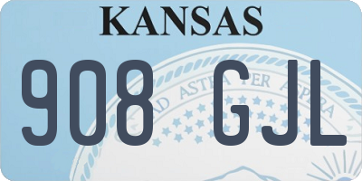 KS license plate 908GJL
