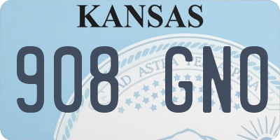 KS license plate 908GNO