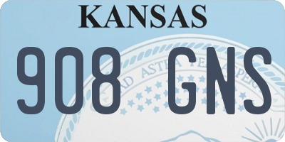 KS license plate 908GNS