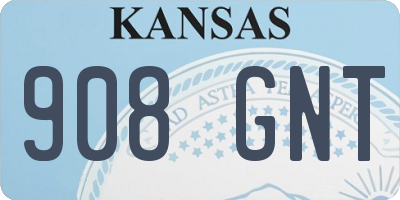 KS license plate 908GNT