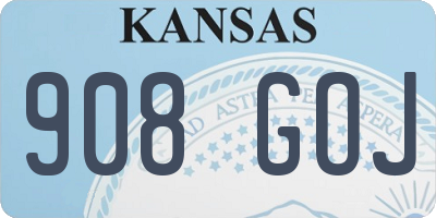 KS license plate 908GOJ